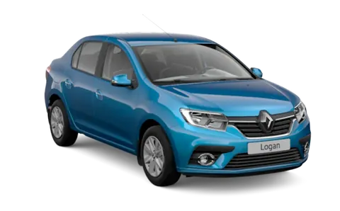 White Renault Logan rental in Georgia