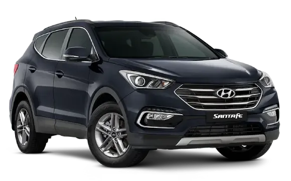 Wynajem czarnego Hyundai Santa Fe w Gruzji